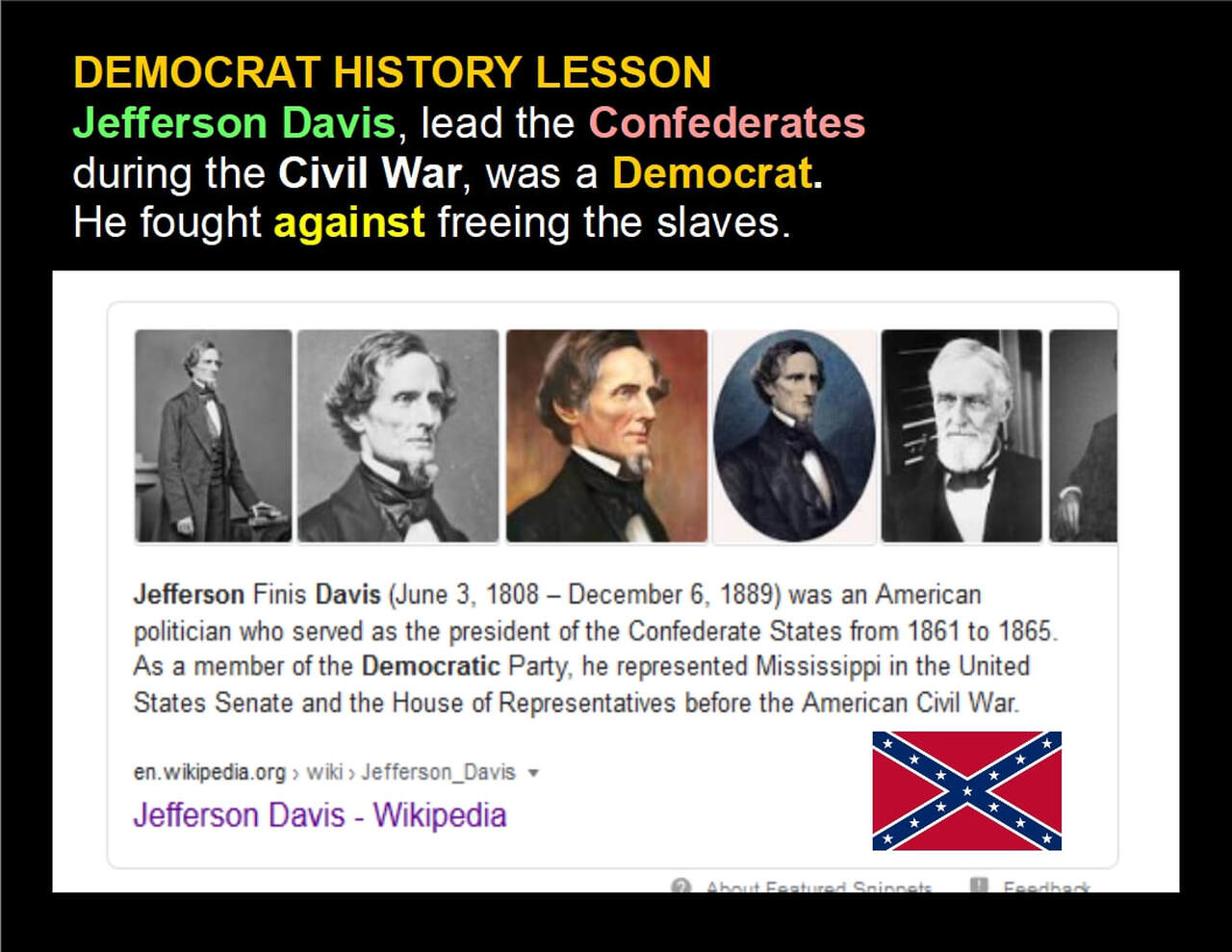Jefferson Davis a Confederate Democrat 