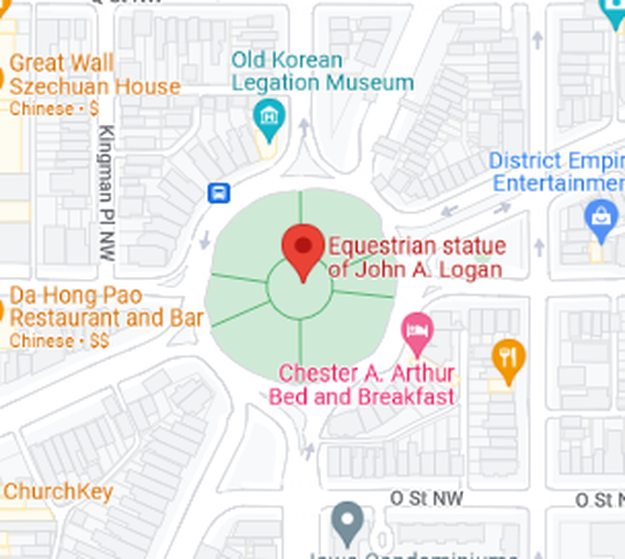 Logan Circle on Google maps 