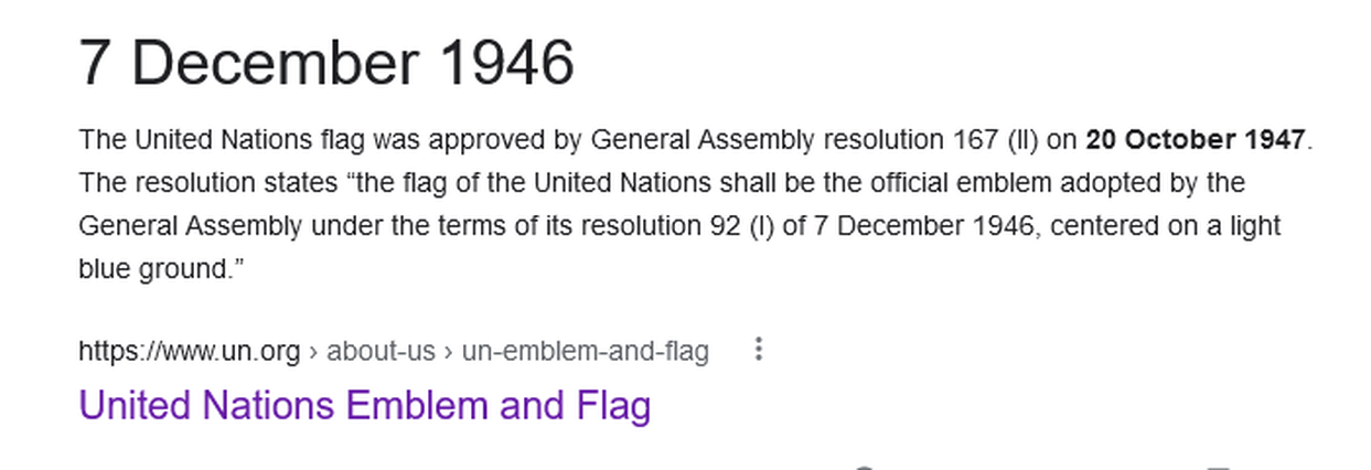 When the U.N. flag was approved