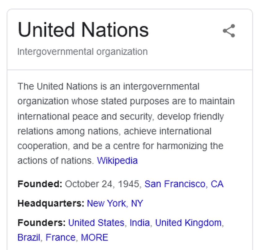 When the United Nations was founded in 1945 