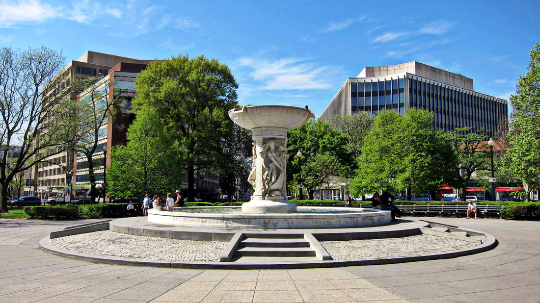 The Dupont Circle Fountain in Dupont Circle in Washington D.C. 